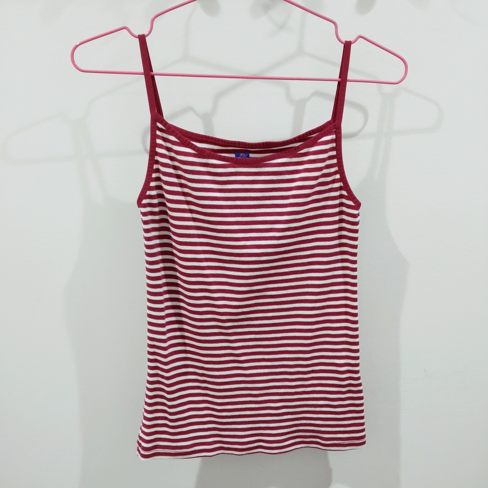 Chic Striped Burgundy and White Camisole